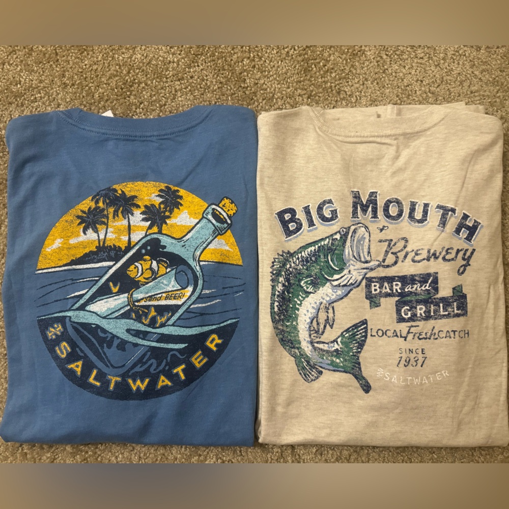 Men’s Izod Fishing Graphic T-Shirts - Men’s XL NWT (2 Shirts)